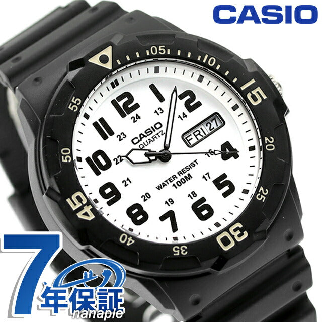 カシオ スタンダード クオーツ 腕時計 MRW-200H-7BVDF CASIO ホワイト ブラック MRW-200H-7BVDF