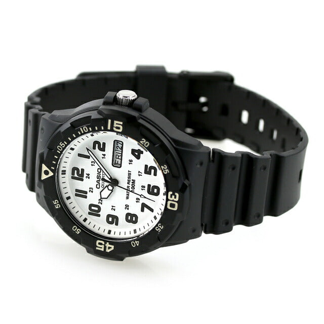 カシオ スタンダード クオーツ 腕時計 MRW-200H-7BVDF CASIO ホワイト ブラック MRW-200H-7BVDF