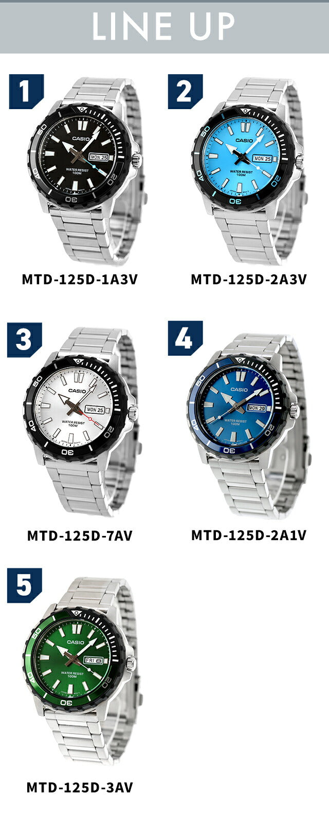 MTD-125D-2A3VDF | チープカシオ クオーツ