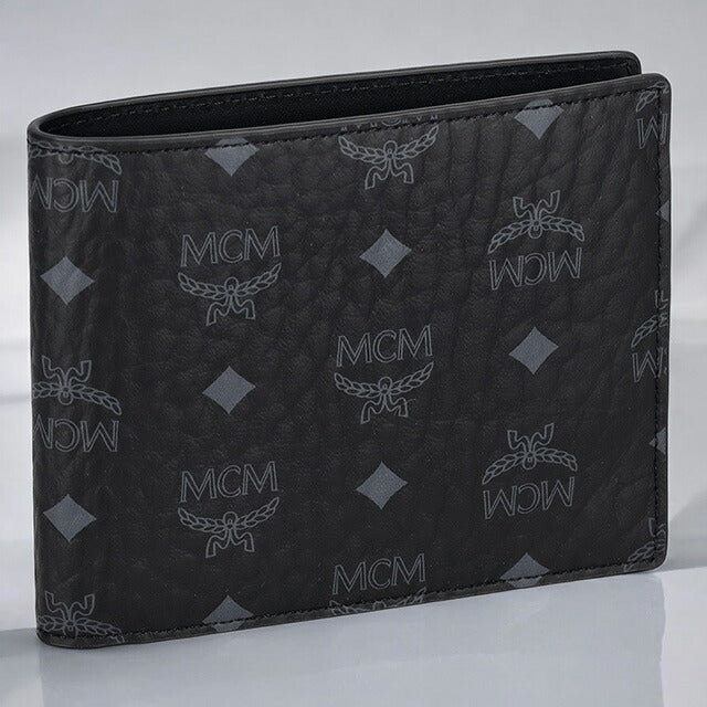 エム シー エム 二つ折り財布 メンズ レディース ブランド MCM MXSAAVI04 ブラック MXSAAVI04-BK001