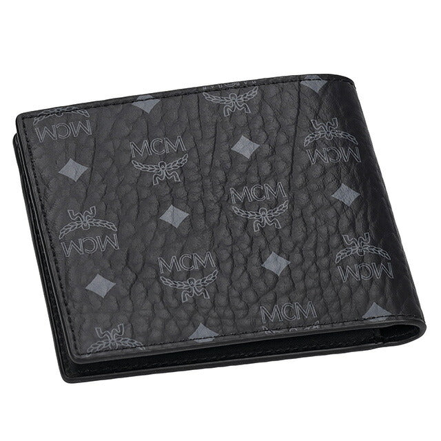 エム シー エム 二つ折り財布 メンズ レディース ブランド MCM MXSAAVI04 ブラック MXSAAVI04-BK001