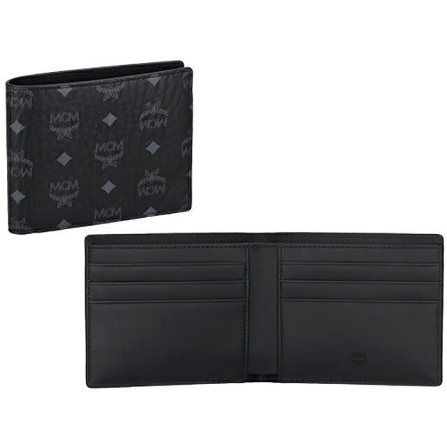 エム シー エム 二つ折り財布 メンズ レディース ブランド MCM MXSAAVI04 ブラック MXSAAVI04-BK001