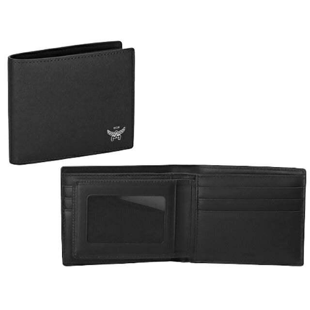 エム シー エム 二つ折り財布 メンズ ブランド MCM レザー MXSEAAC02 ブラック MXSEAAC02-BK001