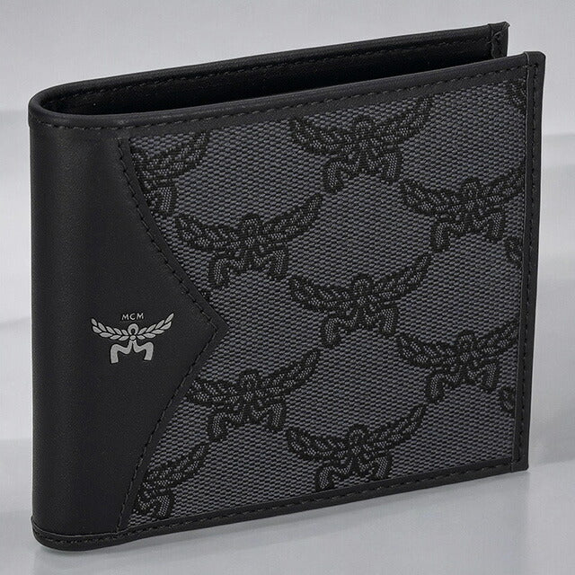 エム シー エム 二つ折り財布 メンズ ブランド MCM MXSEAAC03 ブラック MXSEAAC03-ED001