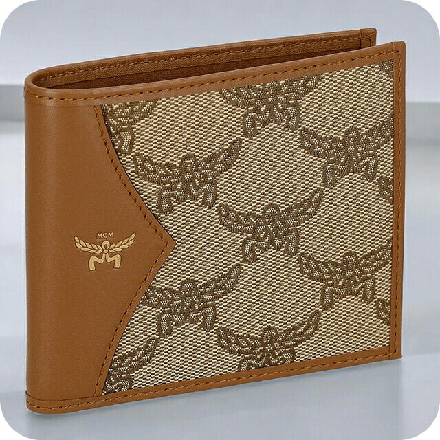 エム シー エム 二つ折り財布 メンズ ブランド MCM MXSEAAC03 ベージュ/ブラウン MXSEAAC03-IG001