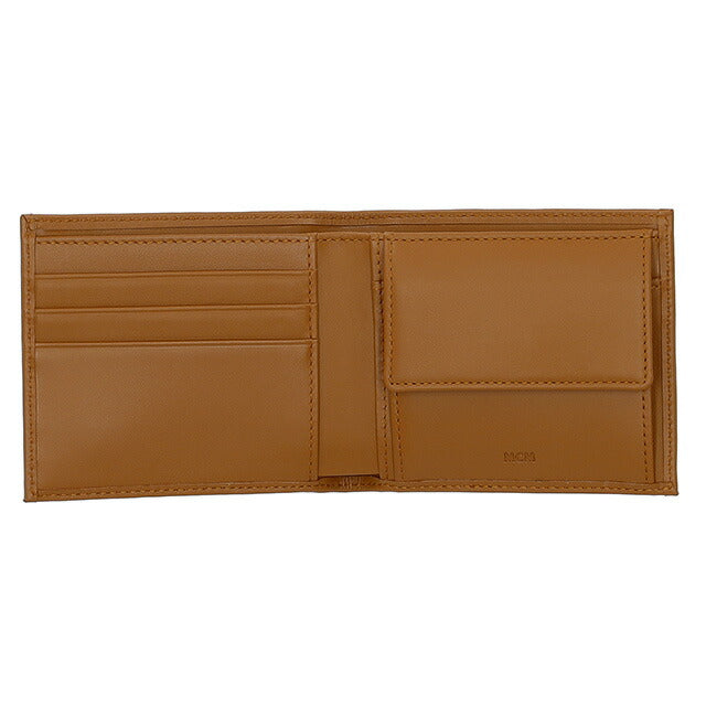 エム シー エム 二つ折り財布 メンズ ブランド MCM MXSEAAC03 ベージュ/ブラウン MXSEAAC03-IG001