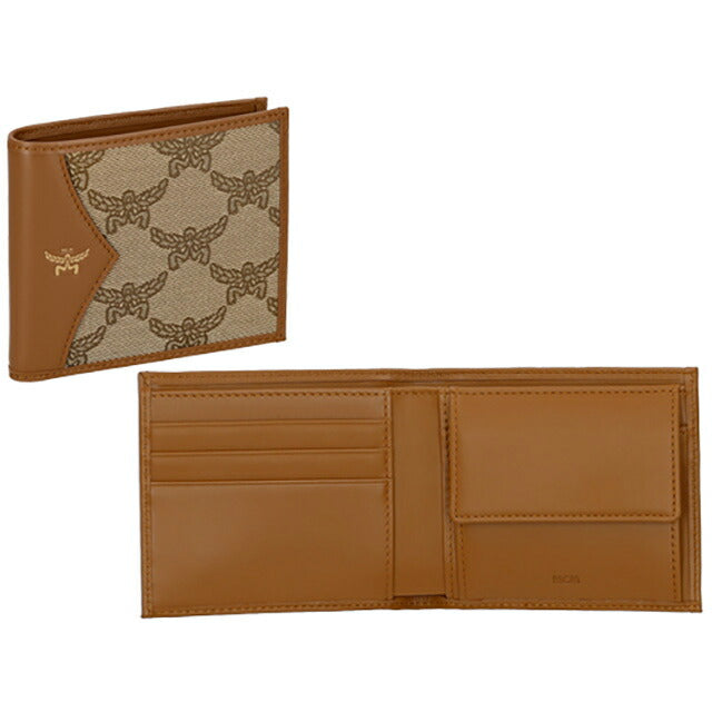 エム シー エム 二つ折り財布 メンズ ブランド MCM MXSEAAC03 ベージュ/ブラウン MXSEAAC03-IG001