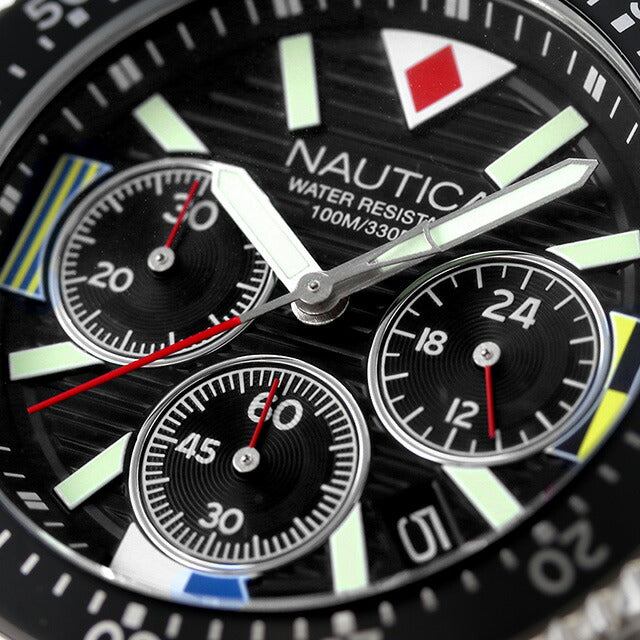 ノーティカ ウエストポート コレクション クオーツ 腕時計 ブランド メンズ クロノグラフ NAUTICA NAPWPS301 アナログ ブラック 黒 NAPWPS301