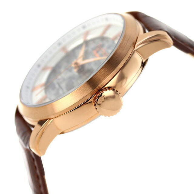 フルボ デザイン GEAR 自動巻き 腕時計 ブランド メンズ オープンハート Furbo Design NF04W-PGBR アナログ シルバー スケルトン NF04W-PGBR