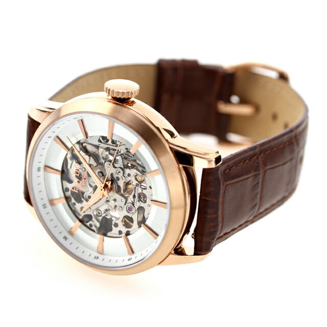 フルボ デザイン GEAR 自動巻き 腕時計 ブランド メンズ オープンハート Furbo Design NF04W-PGBR アナログ シルバー スケルトン NF04W-PGBR