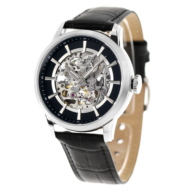 フルボ デザイン GEAR 自動巻き 腕時計 ブランド メンズ オープンハート Furbo Design NF04W-SSBK アナログ ブラック スケルトン NF04W-SSBK