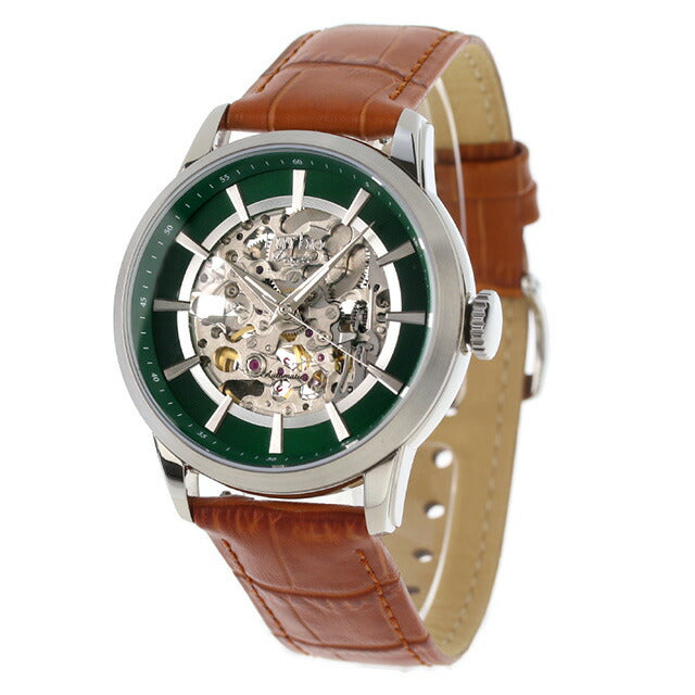 フルボ デザイン GEAR 自動巻き 腕時計 ブランド メンズ オープンハート Furbo Design NF04W-SSGR グリーン スケルトン NF04W-SSGR