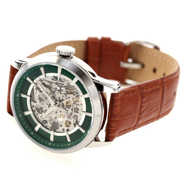 フルボ デザイン GEAR 自動巻き 腕時計 ブランド メンズ オープンハート Furbo Design NF04W-SSGR グリーン スケルトン NF04W-SSGR