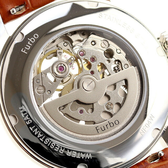 フルボ デザイン GEAR 自動巻き 腕時計 ブランド メンズ オープンハート Furbo Design NF04W-SSGR グリーン スケルトン NF04W-SSGR