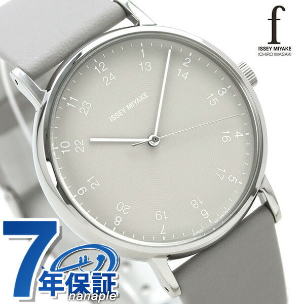イッセイミヤケ f エフ 日本製 革ベルト 39mm メンズ 腕時計 ブランド NYAJ005 ISSEY MIYAKE グレー 時計 プレゼント ギフト NYAJ005