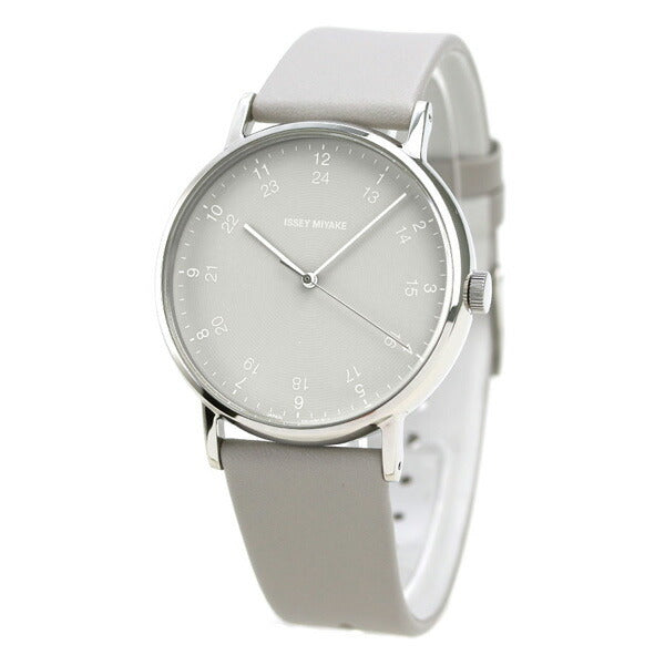 イッセイミヤケ f エフ 日本製 革ベルト 39mm メンズ 腕時計 ブランド NYAJ005 ISSEY MIYAKE グレー 時計 プレゼント ギフト NYAJ005