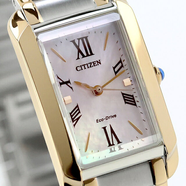 Outlet Citizen L Eco-Drive Watch Brand Ladies Solar CITIZEN L EW5624-54Y Analog Pink Shell Gold OL-EW5624-54Y