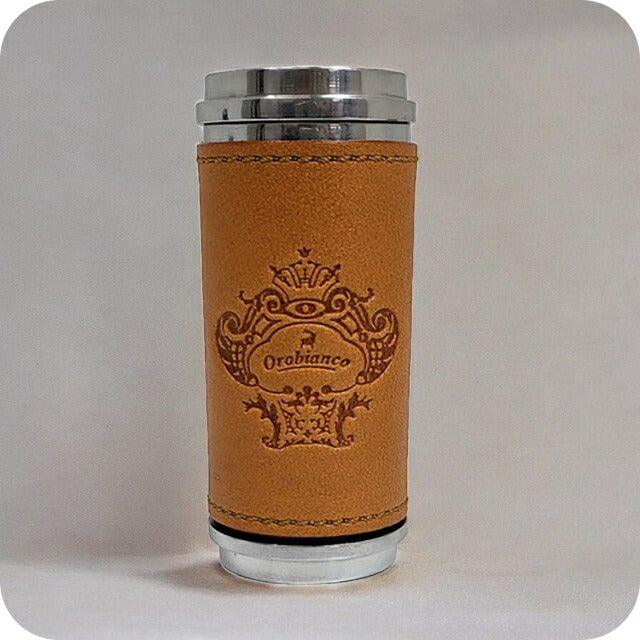 オロビアンコ 携帯灰皿 メンズ レディース ブランド Orobianco アルミ合金、牛革 革巻き ORA-001 CA キャメル 小物 ORA-001-CA