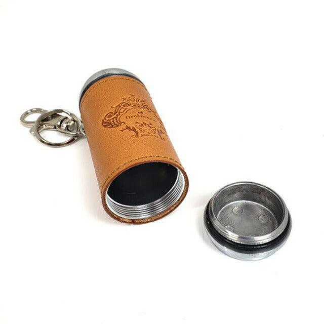 オロビアンコ 携帯灰皿 メンズ レディース ブランド Orobianco アルミ合金、牛革 革巻き ORA-001 CA キャメル 小物 ORA-001-CA