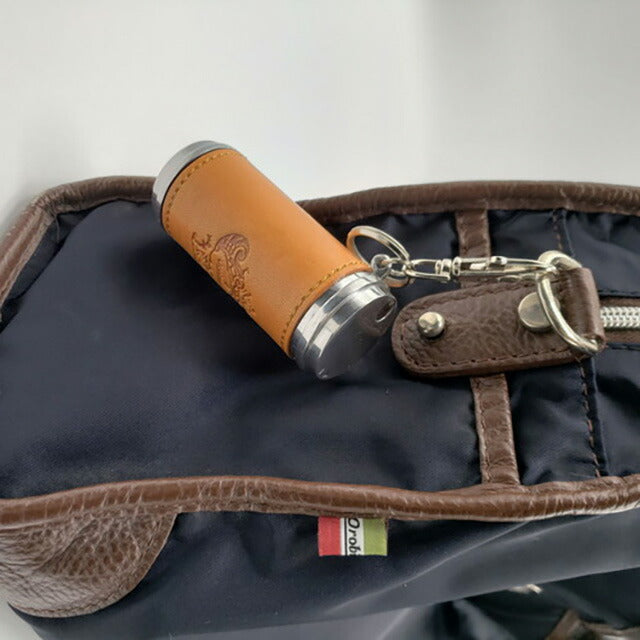 オロビアンコ 携帯灰皿 メンズ レディース ブランド Orobianco アルミ合金、牛革 革巻き ORA-001 CA キャメル 小物 ORA-001-CA