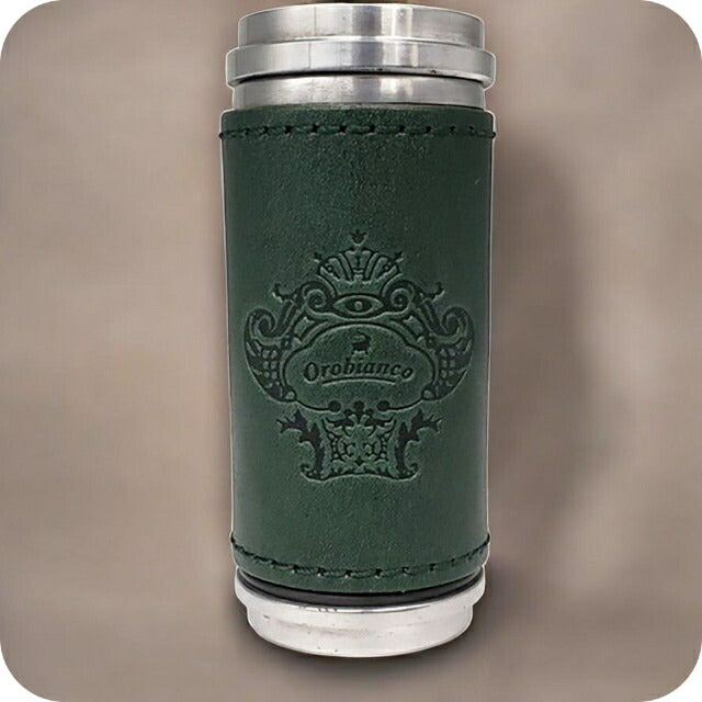 オロビアンコ 携帯灰皿 メンズ レディース ブランド Orobianco アルミ合金、牛革 革巻き ORA-001 GR グリーン 小物 ORA-001-GR