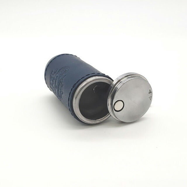 オロビアンコ 携帯灰皿 メンズ レディース ブランド Orobianco アルミ合金、牛革 革巻き ORA-001 NV ネイビー 小物 ORA-001-NV