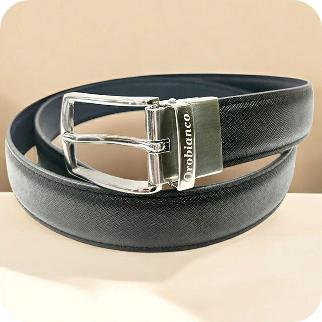 オロビアンコ ベルト メンズ ブランド Orobianco 牛革 革 レザー リバーシブル ORB-011204 D BK/NV ブラック ネイビー 小物 ORB-011204-D-BK-NV