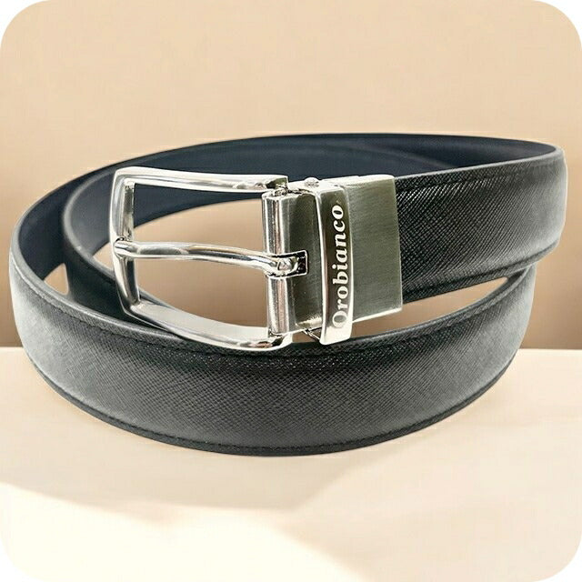 オロビアンコ ベルト メンズ ブランド Orobianco 牛革 革 レザー リバーシブル ORB-011304 D BK/NV ブラック ネイビー 小物 ORB-011304-D-BK-NV