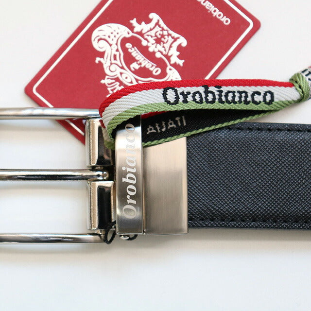 オロビアンコ ベルト メンズ ブランド Orobianco 牛革 革 レザー リバーシブル ORB-011304 D BK/NV ブラック ネイビー 小物 ORB-011304-D-BK-NV