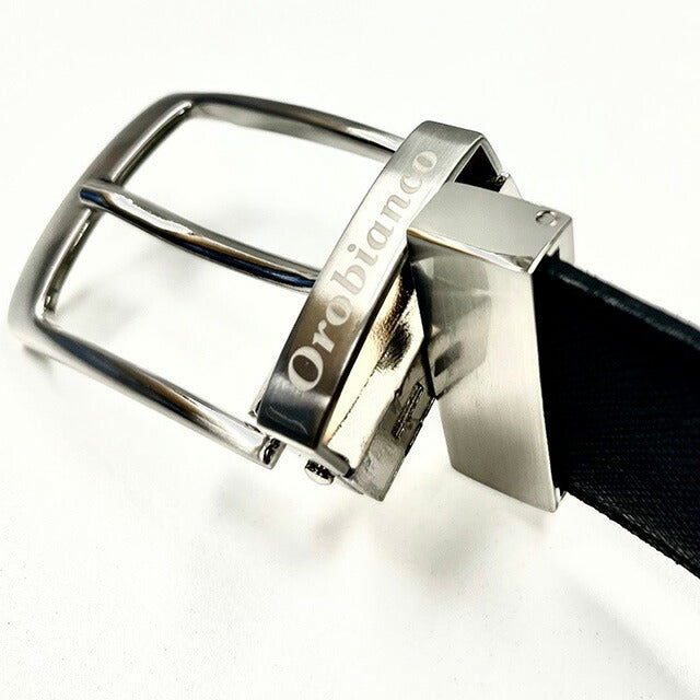オロビアンコ ベルト メンズ ブランド Orobianco 牛革 革 レザー リバーシブル ORB-011304 D BK/S BK ブラック スムースレザーブラック 小物 ORB-011304-D-BK-S-BK