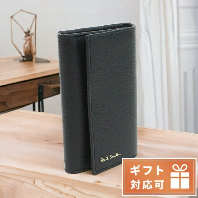 ポール・スミス 6連キーケース メンズ ブランド レザー イタリア M1A1981X BLACK ブラック 小物 PAUM1A1981X021