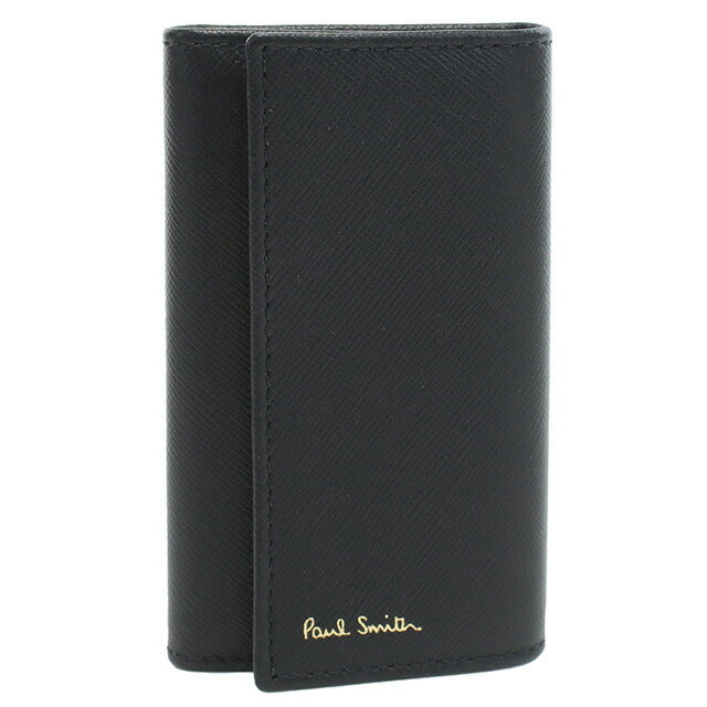 ポール・スミス 6連キーケース メンズ ブランド レザー イタリア M1A1981X BLACK ブラック 小物 PAUM1A1981X021