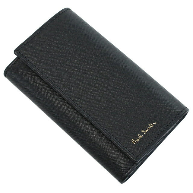 ポール・スミス 6連キーケース メンズ ブランド レザー イタリア M1A1981X BLACK ブラック 小物 PAUM1A1981X021