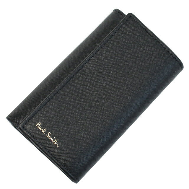 ポール・スミス 6連キーケース メンズ ブランド レザー イタリア M1A1981X BLACK ブラック 小物 PAUM1A1981X021