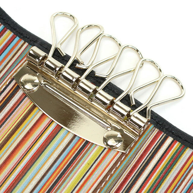 ポール・スミス 6連キーケース メンズ ブランド レザー イタリア M1A1981X BLACK ブラック 小物 PAUM1A1981X021