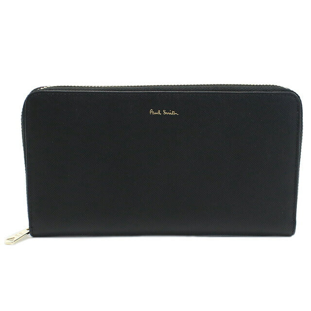 ポール・スミス 長財布ラウンドファスナー メンズ ブランド レザー イタリア M1A4778X ブラック 財布 PAUM1A4778X021