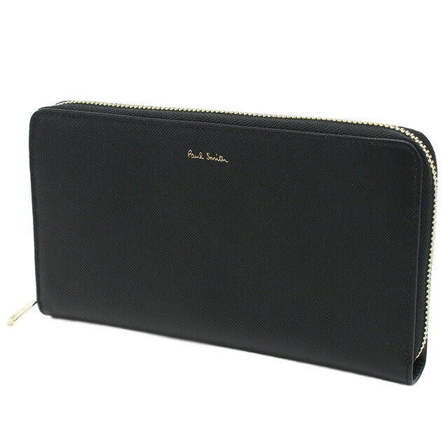 ポール・スミス 長財布ラウンドファスナー メンズ ブランド レザー イタリア M1A4778X ブラック 財布 PAUM1A4778X021