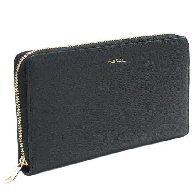 ポール・スミス 長財布ラウンドファスナー メンズ ブランド レザー イタリア M1A4778X ブラック 財布 PAUM1A4778X021