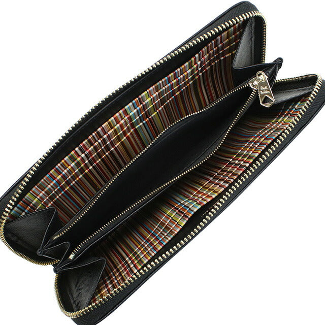 ポール・スミス 長財布ラウンドファスナー メンズ ブランド レザー イタリア M1A4778X ブラック 財布 PAUM1A4778X021