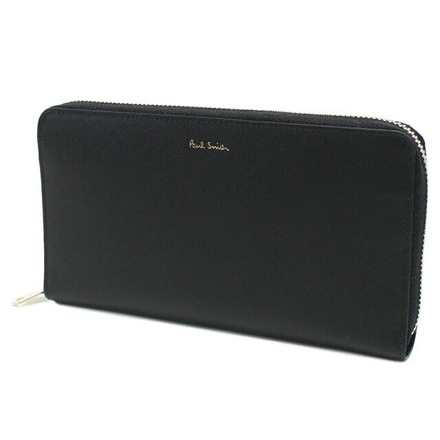 ポール・スミス 長財布ラウンドファスナー メンズ ブランド レザー イタリア M1A4778X BLACK ブラック 財布 PAUM1A4778X051