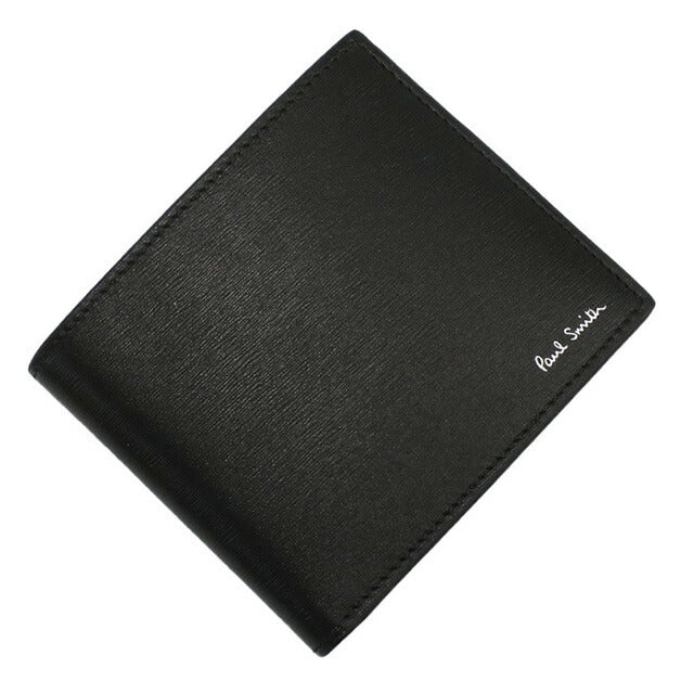 ポール・スミス 二折財布小銭入付き メンズ ブランド Paul Smith レザー イタリア M1A4833 BLACK ブラック 財布 PAUM1A4833321