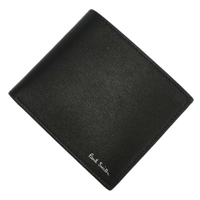 ポール・スミス 二折財布小銭入付き メンズ ブランド Paul Smith レザー イタリア M1A4833 BLACK ブラック 財布 PAUM1A4833321