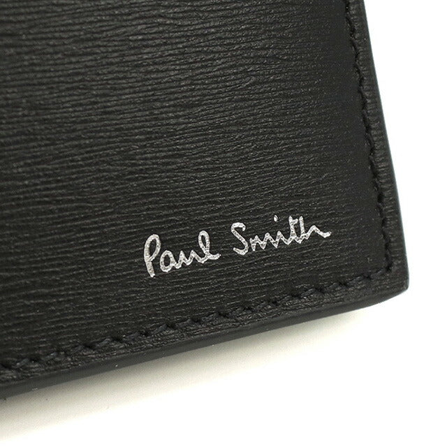 ポール・スミス 二折財布小銭入付き メンズ ブランド Paul Smith レザー イタリア M1A4833 BLACK ブラック 財布 PAUM1A4833321