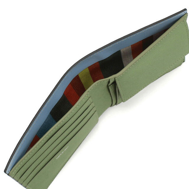 ポール・スミス 二折財布小銭入付き メンズ ブランド Paul Smith レザー イタリア M1A4833 BLACK ブラック 財布 PAUM1A4833321