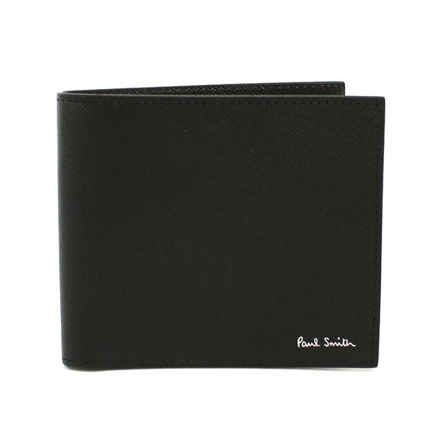 ポール・スミス 二折財布小銭入付き メンズ ブランド Paul Smith PHBALL レザー M1A4833 ブラック 財布 PAUM1A4833331