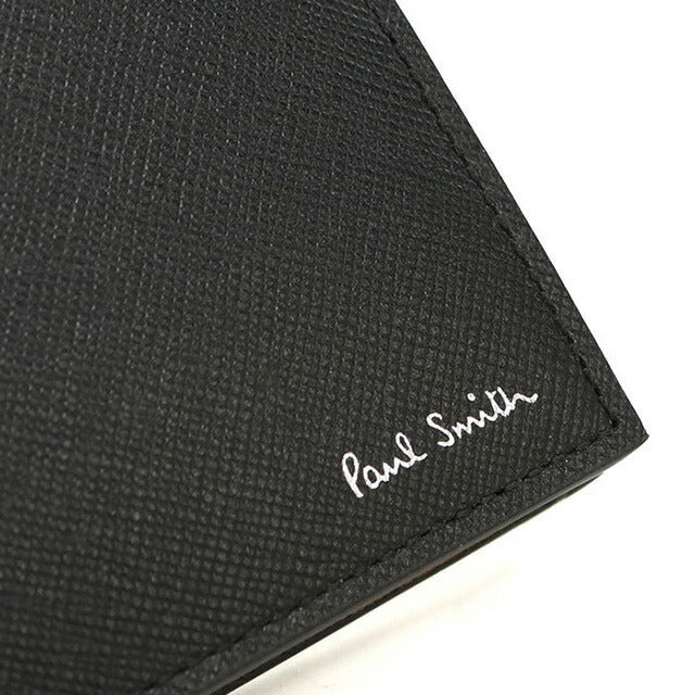 ポール・スミス 二折財布小銭入付き メンズ ブランド Paul Smith PMINUN レザー M1A4833 ブラック 財布 PAUM1A4833341