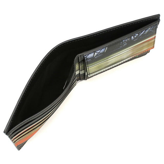 ポール・スミス 二折財布小銭入付き メンズ ブランド Paul Smith PMINUN レザー M1A4833 ブラック 財布 PAUM1A4833341