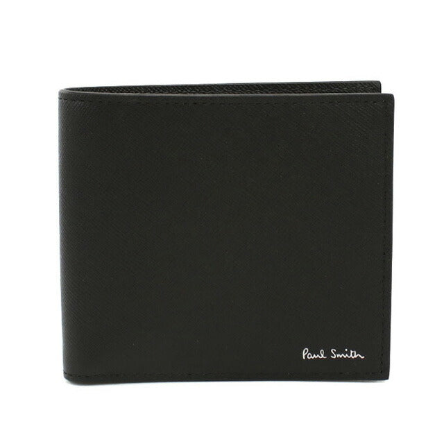 ポール・スミス 二折財布小銭入付き メンズ ブランド Paul Smith PMINUN レザー M1A4833 ブラック 財布 PAUM1A4833341