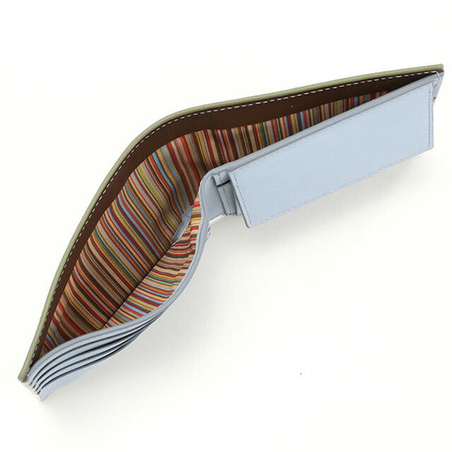 ポール・スミス 二折財布小銭入付き メンズ ブランド Paul Smith レザー M1A4833 カーキ 財布 PAUM1A4833351