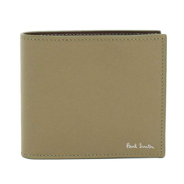 ポール・スミス 二折財布小銭入付き メンズ ブランド Paul Smith レザー M1A4833 カーキ 財布 PAUM1A4833351